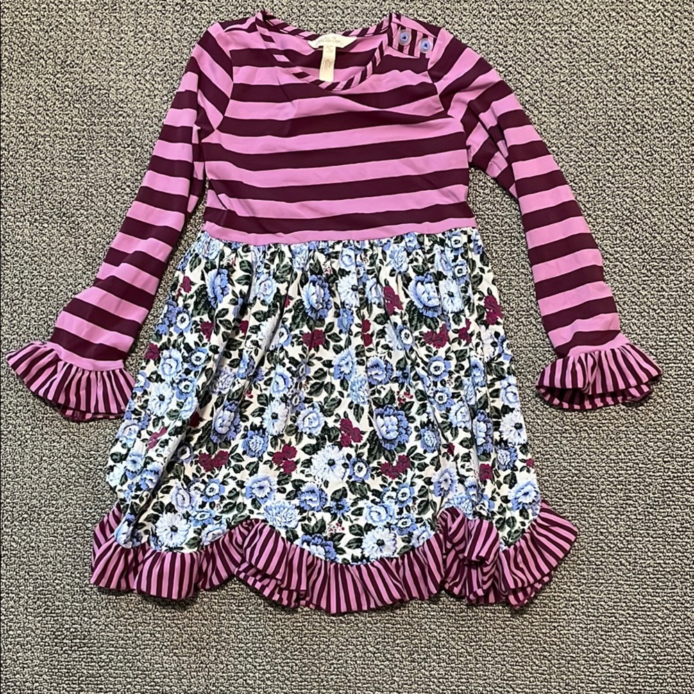 Matilda Jane Striped and Floral Kids Dress